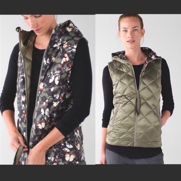 Lululemon The Fluffiest down reversible puffer vest sz 8 - Picture 1 of 15
